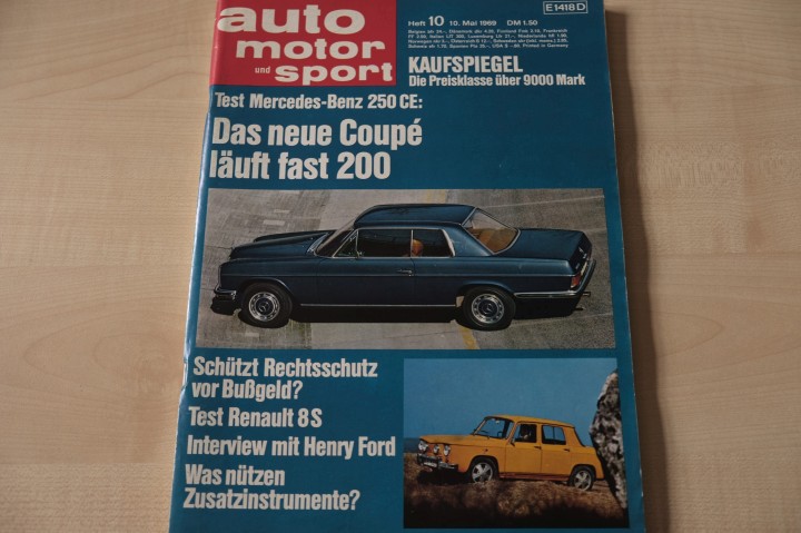 Deckblatt Auto Motor und Sport (10/1969)